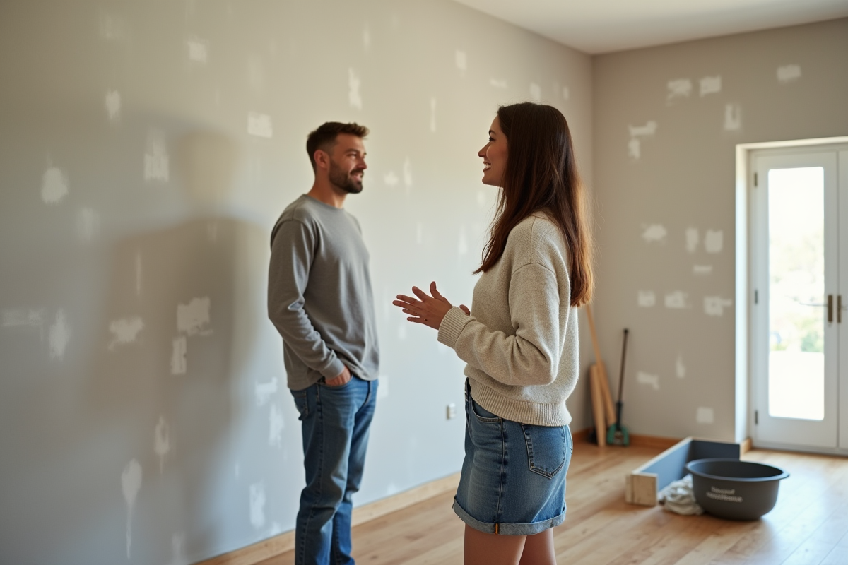 Femme et entrepreneur discutant dans salon moderne