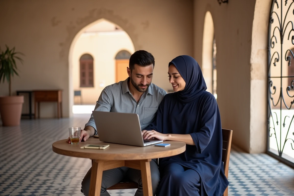 Couple marocain cherchant un appartement à vendre à Marrakech directement auprès du propriétaire sur internet