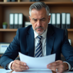 Homme d affaires en costume dans un bureau moderne