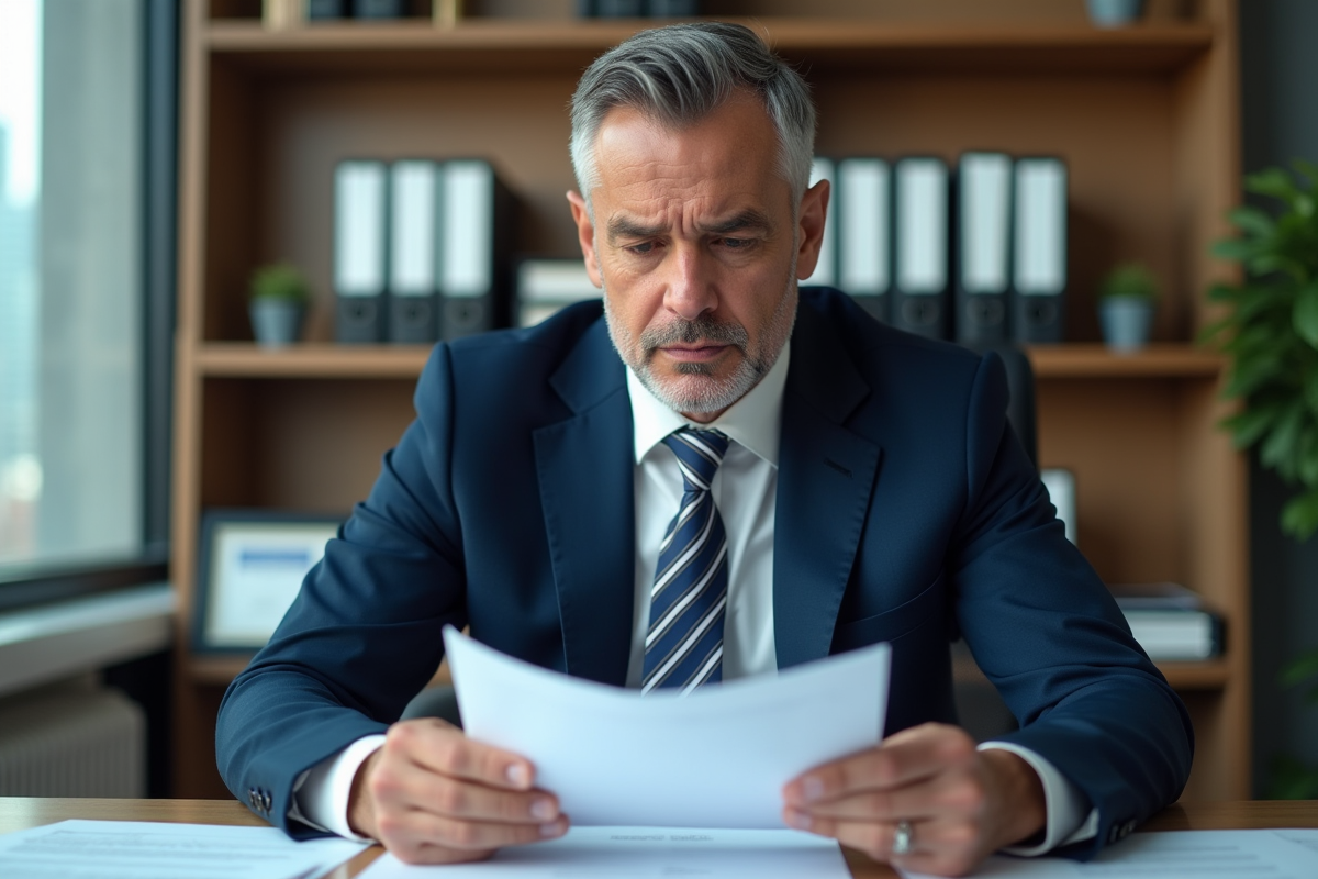 Homme d affaires en costume dans un bureau moderne